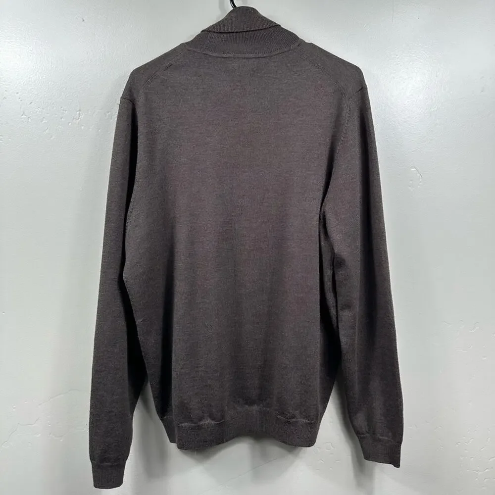 Brooks Brothers 346 Extra Fine Italian Merino Wool Turtleneck Sweater - Large